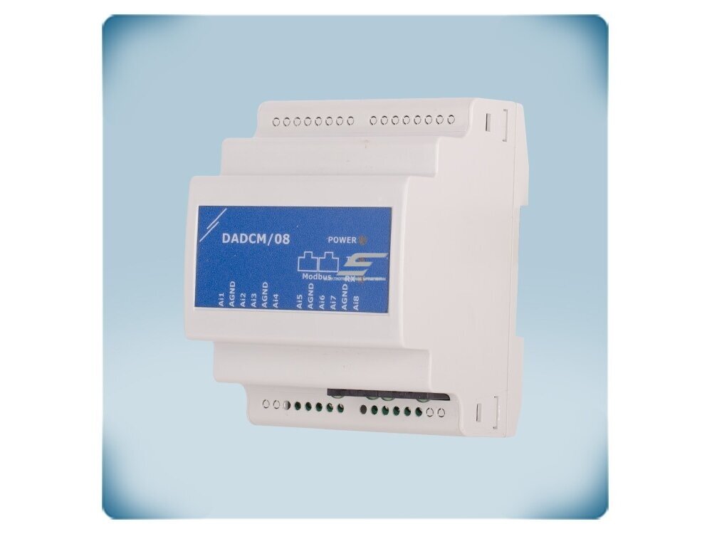 Analoginio signalo į Modbus RTU keitiklis | 4 įėjimai 0-10VDC/0-20mA/PWM + 4 įėjimai 0-10VDC/0-20mA | 24VDC PoM | DIN bėgelis | IP30 | Sentera Controls | DADCM-08 1 Analoginio signalo į Modbus RTU keitiklis | 4 įėjimai 0-10VDC/0-20mA/PWM + 4 įėjimai 0-10VDC/0-20mA | 24VDC PoM | DIN bėgelis | IP30 | Sentera Controls | DADCM-08 1