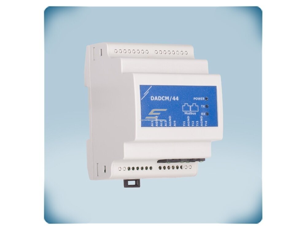 Analoginio signalo į Modbus RTU keitiklis | 4 įėjimai 0-10VDC/0-20mA/PWM + 4 PT500/PT1000 | 24VDC PoM | DIN bėgelis | IP30 | Sentera Controls | DADCM-44 Analoginio signalo į Modbus RTU keitiklis | 4 įėjimai 0-10VDC/0-20mA/PWM + 4 PT500/PT1000 | 24VDC PoM | DIN bėgelis | IP30 | Sentera Controls | DADCM-44