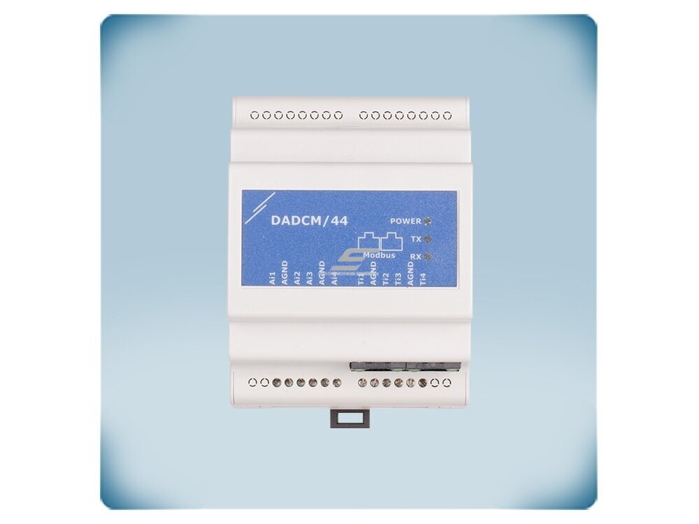 Analoginio signalo į Modbus RTU keitiklis | 4 įėjimai 0-10VDC/0-20mA/PWM + 4 PT500/PT1000 | 24VDC PoM | DIN bėgelis | IP30 | Sentera Controls | DADCM-44 1
