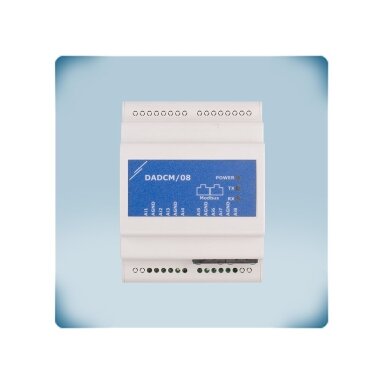 Analog signal to Modbus RTU converter | 4 inputs 0-10VDC/0-20mA/PWM + 4 inputs 0-10VDC/0-20mA | 24VDC PoM | DIN rail | IP30 | Sentera Controls | DADCM-08 Analog signal to Modbus RTU converter | 4 inputs 0-10VDC/0-20mA/PWM + 4 inputs 0-10VDC/0-20mA | 24VDC PoM | DIN rail | IP30 | Sentera Controls | DADCM-08