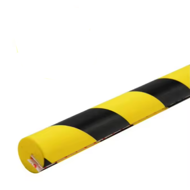 Protective corner strip | round | 1 m | PU foam | impact protection | 100x4x2x0.8 cm | yellow–black | adhesive mounting to surface | industrial safety Protective corner strip | round | 1 m | PU foam | impact protection | 100x4x2x0.8 cm | yellow–black | adhesive mounting to surface | industrial safety