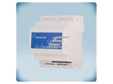 Analoginio signalo į Modbus RTU keitiklis | 4 įėjimai 0-10VDC/0-20mA/PWM + 4 įėjimai 0-10VDC/0-20mA | 24VDC PoM | DIN bėgelis | IP30 | Sentera Controls | DADCM-08 1
