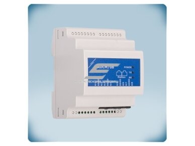 Analoginio signalo į Modbus RTU keitiklis | 4 įėjimai 0-10VDC/0-20mA/PWM + 4 įėjimai 0-10VDC/0-20mA | 24VDC PoM | DIN bėgelis | IP30 | Sentera Controls | DADCM-08 2