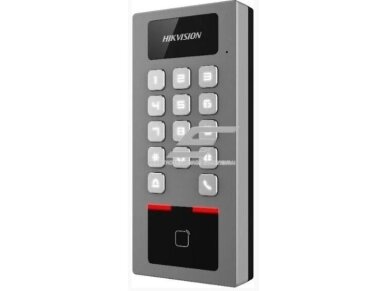 Antivandalinis M1/DESfire kortelių skaitytuvas su klaviatūra | 12-24VDC | 177x81x26,1mm | Wi-Fi | Bluetooth | IP65 | sidabrinis | Hikvision | DS-K1T502DBWX Antivandalinis M1/DESfire kortelių skaitytuvas su klaviatūra | 12-24VDC | 177x81x26,1mm | Wi-Fi | Bluetooth | IP65 | sidabrinis | Hikvision | DS-K1T502DBWX