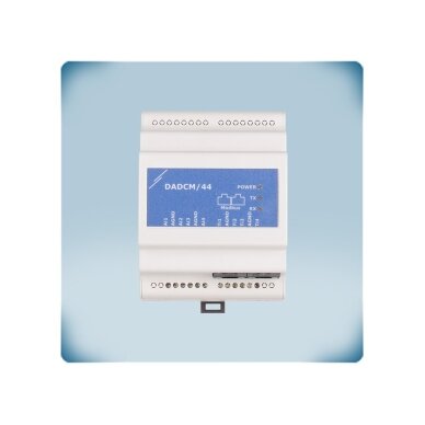 Analog signal to Modbus RTU converter | 4 inputs 0-10VDC/0-20mA/PWM + 4 PT500/PT1000 | 24VDC PoM | DIN rail | IP30 | Sentera Controls | DADCM-44 1