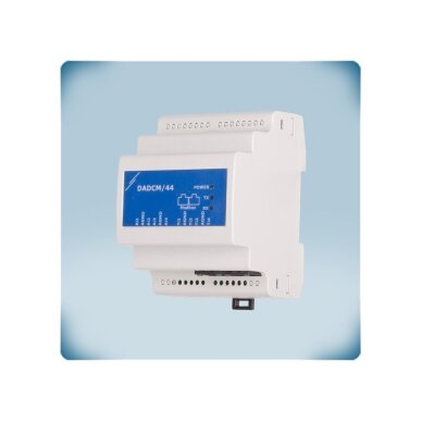 Analog signal to Modbus RTU converter | 4 inputs 0-10VDC/0-20mA/PWM + 4 PT500/PT1000 | 24VDC PoM | DIN rail | IP30 | Sentera Controls | DADCM-44 2