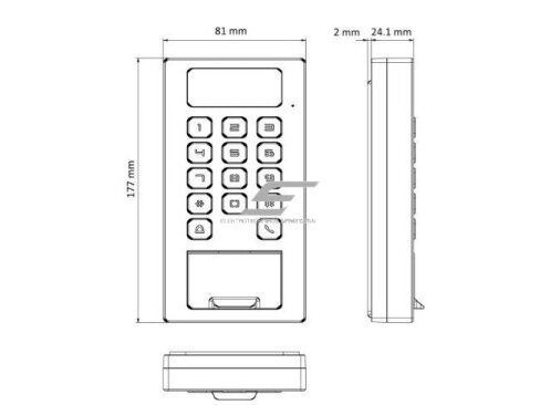 Antivandalinis | biometrinis pirštų atspaudų ir M1/DESfire kortelių skaitytuvas su klaviatūra | 12-24VDC | 177x81x26,1mm | Wi-Fi | Bluetooth | IP65 | sidabrinis | Hikvision | DS-K1T502DBFWX 1 Antivandalinis | biometrinis pirštų atspaudų ir M1/DESfire kortelių skaitytuvas su klaviatūra | 12-24VDC | 177x81x26,1mm | Wi-Fi | Bluetooth | IP65 | sidabrinis | Hikvision | DS-K1T502DBFWX 1