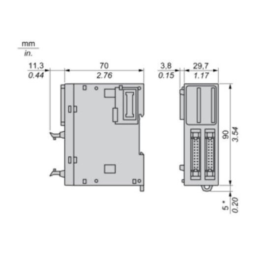 Digitaalsisendite laiendusmoodul | 32 sisendit | 24VDC | HE10 | Modicon TM3 | TM3DI32K | Schneider Electric 3 Digitaalsisendite laiendusmoodul | 32 sisendit | 24VDC | HE10 | Modicon TM3 | TM3DI32K | Schneider Electric 3