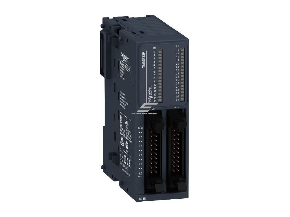 Skaitmeninis įvesties išplėtimo modulis | 32 įėjimai | 24VDC | HE10 | Modicon TM3 | TM3DI32K | Schneider Electric Skaitmeninis įvesties išplėtimo modulis | 32 įėjimai | 24VDC | HE10 | Modicon TM3 | TM3DI32K | Schneider Electric