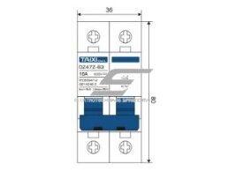 Modulinis apsauginis nuolatinės įtampos automatinis jungiklis saulės moduliams | 2P | 32A | 500VDC | DIN | TAIXI | E2P-DC500V-32A 1 Modulinis apsauginis nuolatinės įtampos automatinis jungiklis saulės moduliams | 2P | 32A | 500VDC | DIN | TAIXI | E2P-DC500V-32A 1