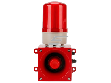 Pramoninis garsinis | šviesinis perspėjimo signalas | 30W | 230VAC | 130dB | IP65 Pramoninis garsinis | šviesinis perspėjimo signalas | 30W | 230VAC | 130dB | IP65