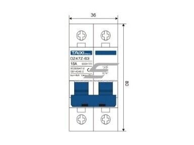 Modulinis apsauginis nuolatinės įtampos automatinis jungiklis saulės moduliams | 2P | 25A | 500VDC | DIN | TAIXI | E2P-DC500V-25A Modulinis apsauginis nuolatinės įtampos automatinis jungiklis saulės moduliams | 2P | 25A | 500VDC | DIN | TAIXI | E2P-DC500V-25A