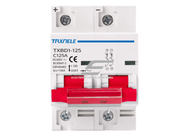 Modulinis apsauginis nuolatinės įtampos automatinis jungiklis saulės moduliams | 2P | 125A | 600VDC | 10kA | DIN | ES-TXBD1-125 Modulinis apsauginis nuolatinės įtampos automatinis jungiklis saulės moduliams | 2P | 125A | 600VDC | 10kA | DIN | ES-TXBD1-125