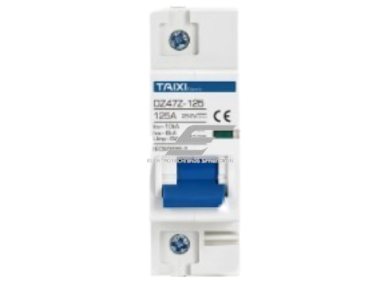 Modulinis apsauginis nuolatinės įtampos automatinis jungiklis saulės moduliams | 1P | 125A | 250VDC | DIN | TAIXI | E1P-DC250V-125A Modulinis apsauginis nuolatinės įtampos automatinis jungiklis saulės moduliams | 1P | 125A | 250VDC | DIN | TAIXI | E1P-DC250V-125A