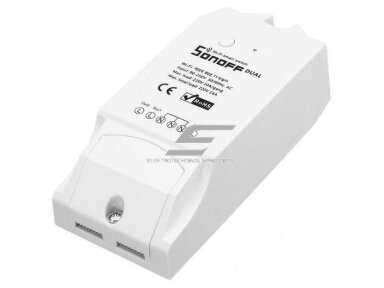Išmanus nuotolinis jungiklis | 2 kanalų | 15A | 3500W | 100-240V | Wi-Fi | SONOFF | DUAL