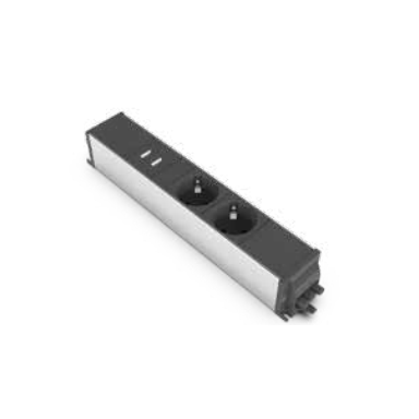 Rozetņu bloks | iebūvējams mēbelēs | 2xSchuko | 2xUSB | GST savienojums | TEM Rozetņu bloks | iebūvējams mēbelēs | 2xSchuko | 2xUSB | GST savienojums | TEM