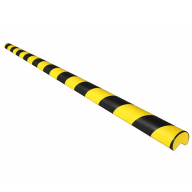 Protective corner strip | 3/4 round | 1 m | PU foam | impact protection | 100x6x3 cm | yellow–black | adhesive mounting to surface | industrial safety Protective corner strip | 3/4 round | 1 m | PU foam | impact protection | 100x6x3 cm | yellow–black | adhesive mounting to surface | industrial safety