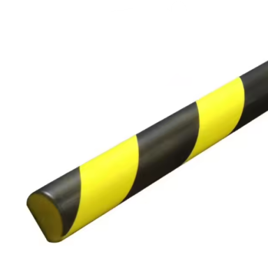 Protective corner strip | D shape | 1 m | PU foam | impact protection | 100x3.2x3.2 cm | yellow-black | adhesive mounting to surface | industrial safety Protective corner strip | D shape | 1 m | PU foam | impact protection | 100x3.2x3.2 cm | yellow-black | adhesive mounting to surface | industrial safety