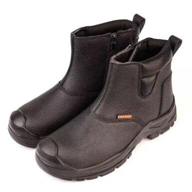 Protective work shoes | leather | with steel toe cap | steel sole | size 46 | black Protective work shoes | leather | with steel toe cap | steel sole | size 46 | black