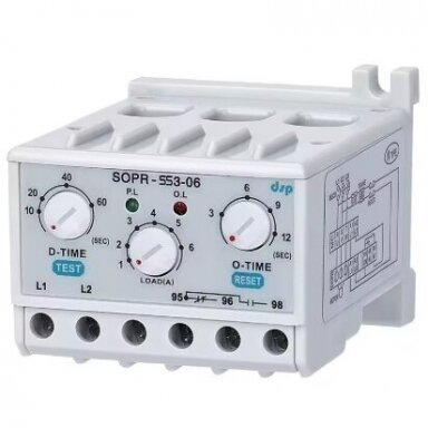 Overload protection relay | motor protection | 1-6A | 180-460VAC