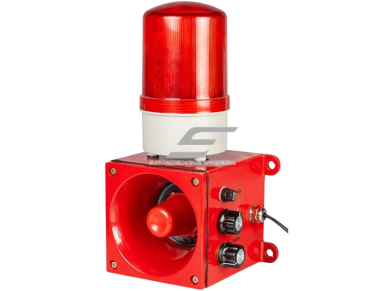 Pramoninis garsinis | šviesinis perspėjimo signalas | 30W | 230VAC | 130dB | IP65