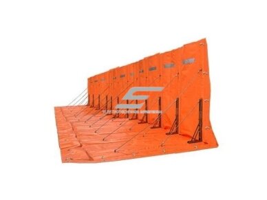 Apsauginė vandens užtvara | barjeras nuo potvynio | 2000x1800x1500mm | PVC | oranžinė 1