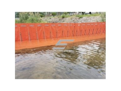 Apsauginė vandens užtvara | barjeras nuo potvynio | 4000x1500x1200mm | PVC | oranžinė 2