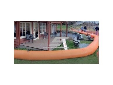 Apsauginė vandens užtvara | barjeras nuo potvynio | užpildoma vandeniu | 10000x1000mm | 1,5mm | PVC | oranžinė 2