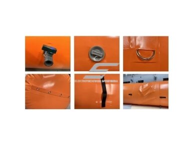 Apsauginė vandens užtvara | barjeras nuo potvynio | užpildoma vandeniu | 5000x600mm | 1,5mm | PVC | oranžinė 1