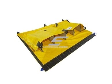 Apsauginė vandens užtvara | barjeras nuo potvynio | savaime pakylanti | 15000x1500mm | PVC | geltona