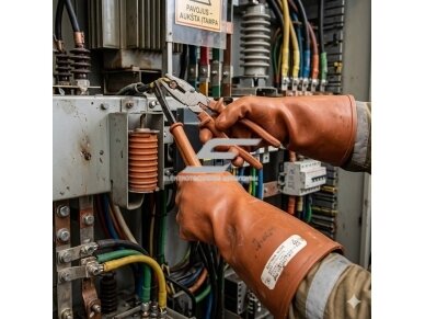 Aukštos įtampos elektriko pirštinės | izoliacinės guminės | darbui su įtampa | universalus dydis | neslystančios | atsparios vandeniui ir karščiui 2 Aukštos įtampos elektriko pirštinės | izoliacinės guminės | darbui su įtampa | universalus dydis | neslystančios | atsparios vandeniui ir karščiui 2