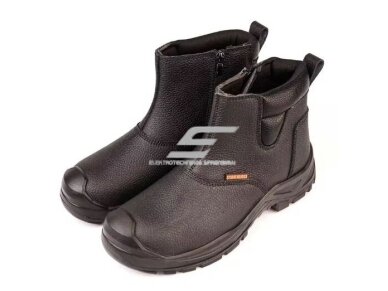 Apsauginiai darbo batai | odiniai | su plienine nosele | plieniniu padu | 38 dydis | juodi 1
