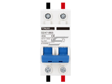 Modulinis apsauginis nuolatinės įtampos automatinis jungiklis saulės moduliams | 2P | 50A | 12-240VDC | DIN | TAIXI | ES-DZ47-B63