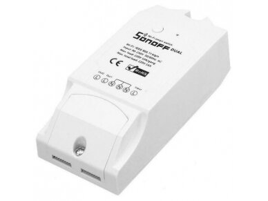 Išmanus nuotolinis jungiklis | 2 kanalų | 15A | 3500W | 100-240V | Wi-Fi | SONOFF | DUAL Išmanus nuotolinis jungiklis | 2 kanalų | 15A | 3500W | 100-240V | Wi-Fi | SONOFF | DUAL