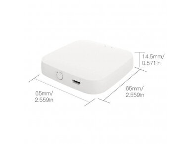 Išmani Bluetooth - Wi-Fi signalo stotelė | 5VDC | 65x65x14,5mm | BRIDGE | MESH | Smart Life | TUYA | MOES 1