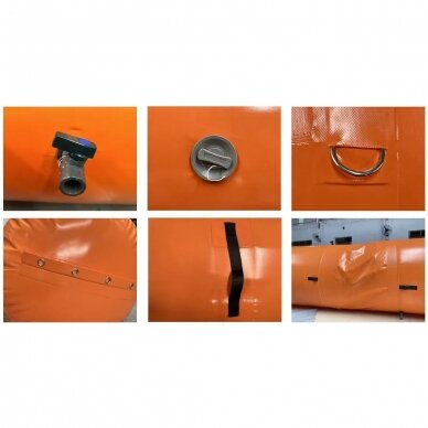 Aizsargājoša ūdens barjera | plūdu barjera | piepildāma ar ūdeni | 5000x900mm | 1,5mm | PVC | oranža 1 Aizsargājoša ūdens barjera | plūdu barjera | piepildāma ar ūdeni | 5000x900mm | 1,5mm | PVC | oranža 1