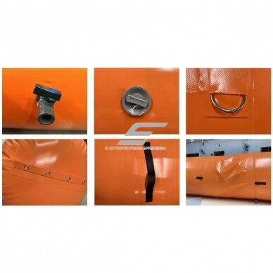 Protective water barrier | flood barrier | water-filled | 10000x1500mm | 1.5mm | PVC | orange 1 Protective water barrier | flood barrier | water-filled | 10000x1500mm | 1.5mm | PVC | orange 1