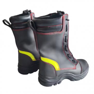 Firefighter protective work boots | leather | with steel sole | size 41 | resistant to heat, punctures and impacts | black 1 Firefighter protective work boots | leather | with steel sole | size 41 | resistant to heat, punctures and impacts | black 1