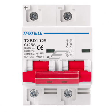 Modular protective DC circuit breaker for solar modules 2P | 80A | 600VDC | 10kA | DIN 1