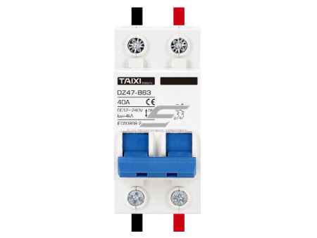 Modulinis apsauginis nuolatinės įtampos automatinis jungiklis saulės moduliams | 2P | 50A | 12-240VDC | DIN | TAIXI | ES-DZ47-B63 Modulinis apsauginis nuolatinės įtampos automatinis jungiklis saulės moduliams | 2P | 50A | 12-240VDC | DIN | TAIXI | ES-DZ47-B63