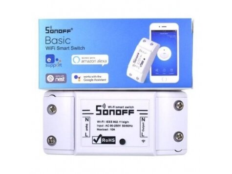 Išmanus nuotolinis jungiklis | 1 kanalo | 10A | 2200W | 100-240V | Wi-Fi | SONOFF | BASIC | 6920075775693 Išmanus nuotolinis jungiklis | 1 kanalo | 10A | 2200W | 100-240V | Wi-Fi | SONOFF | BASIC | 6920075775693
