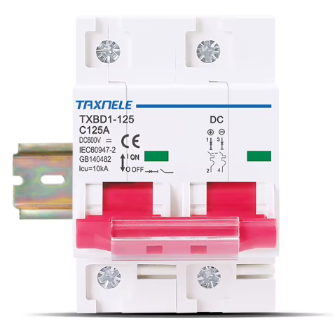 Modular protective DC circuit breaker for solar modules 2P | 125A | 600VDC | 10kA | DIN 2 Modular protective DC circuit breaker for solar modules 2P | 125A | 600VDC | 10kA | DIN 2