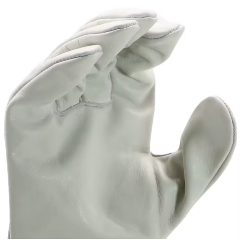 Protective welding/work gloves | leather | 14″ (35 cm) | white color | heat resistant | protective cuff | non-slip surface 1 Protective welding/work gloves | leather | 14″ (35 cm) | white color | heat resistant | protective cuff | non-slip surface 1