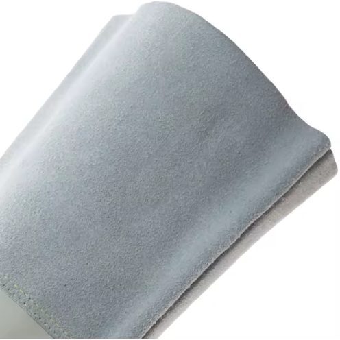 Protective welding/work gloves | leather | 14″ (35 cm) | white color | heat resistant | protective cuff | non-slip surface 2 Protective welding/work gloves | leather | 14″ (35 cm) | white color | heat resistant | protective cuff | non-slip surface 2