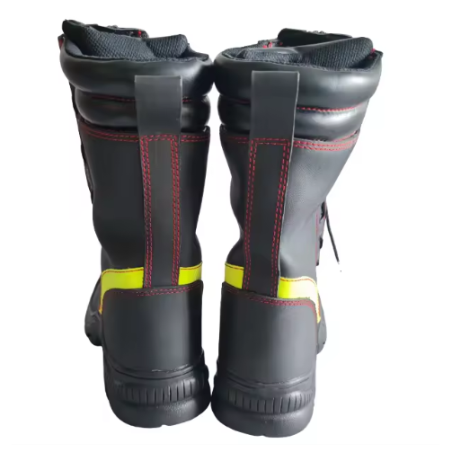 Firefighter protective work boots | leather | with steel sole | size 40 | resistant to heat, punctures and impacts | black 2 Firefighter protective work boots | leather | with steel sole | size 40 | resistant to heat, punctures and impacts | black 2