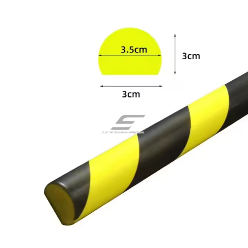 Ochronna listwa narożna | kształt D | 1 m | pianka PU | ochrona przed uderzeniami | 100x3.2x3.2 cm | żółto-czarna | przyklejana do powierzchni | bezpieczeństwo przemysłowe 1 Ochronna listwa narożna | kształt D | 1 m | pianka PU | ochrona przed uderzeniami | 100x3.2x3.2 cm | żółto-czarna | przyklejana do powierzchni | bezpieczeństwo przemysłowe 1