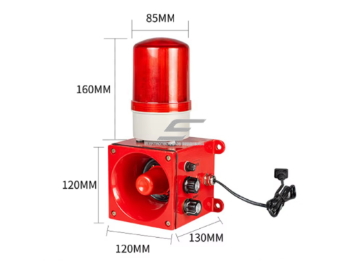 Pramoninis garsinis | šviesinis perspėjimo signalas | 30W | 230VAC | 130dB | IP65 2