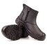 Protective work shoes | leather | with steel toe cap | steel sole | size 47 | black