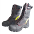 Firefighter protective work boots | leather | with steel sole | size 44 | resistant to heat, punctures and impacts | black