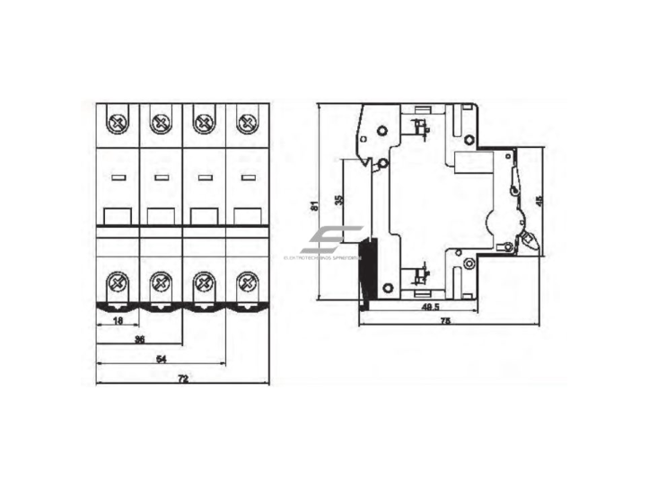 Modulinis apsauginis nuolatinės įtampos automatinis jungiklis saulės moduliams | 2P | 16A | 500VDC | C | 10kA | DIN | MCB-DC | VECAS | HSA3-DC-216500 2 Modulinis apsauginis nuolatinės įtampos automatinis jungiklis saulės moduliams | 2P | 16A | 500VDC | C | 10kA | DIN | MCB-DC | VECAS | HSA3-DC-216500 2